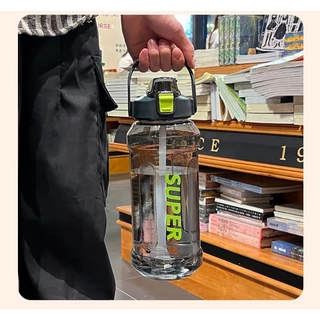 PC ขวดน้ำ 1.5/2ลิตร กระบอกน้ำ กระติกน้ำ พร้อมหลอด ขวดน้ําพกพา (BPA FREE)