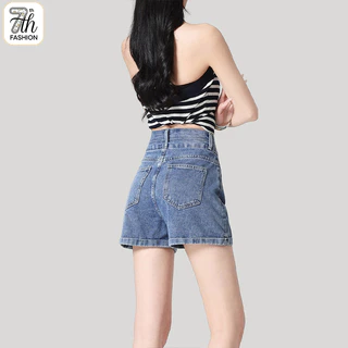 S-5XL กางเกงยีนส์ขาสั้นผู้หญิง เอวสูง ดูผอม ชายขาพับดีไซน์ทันสมัย ใส่ได้ทุกสไตล์