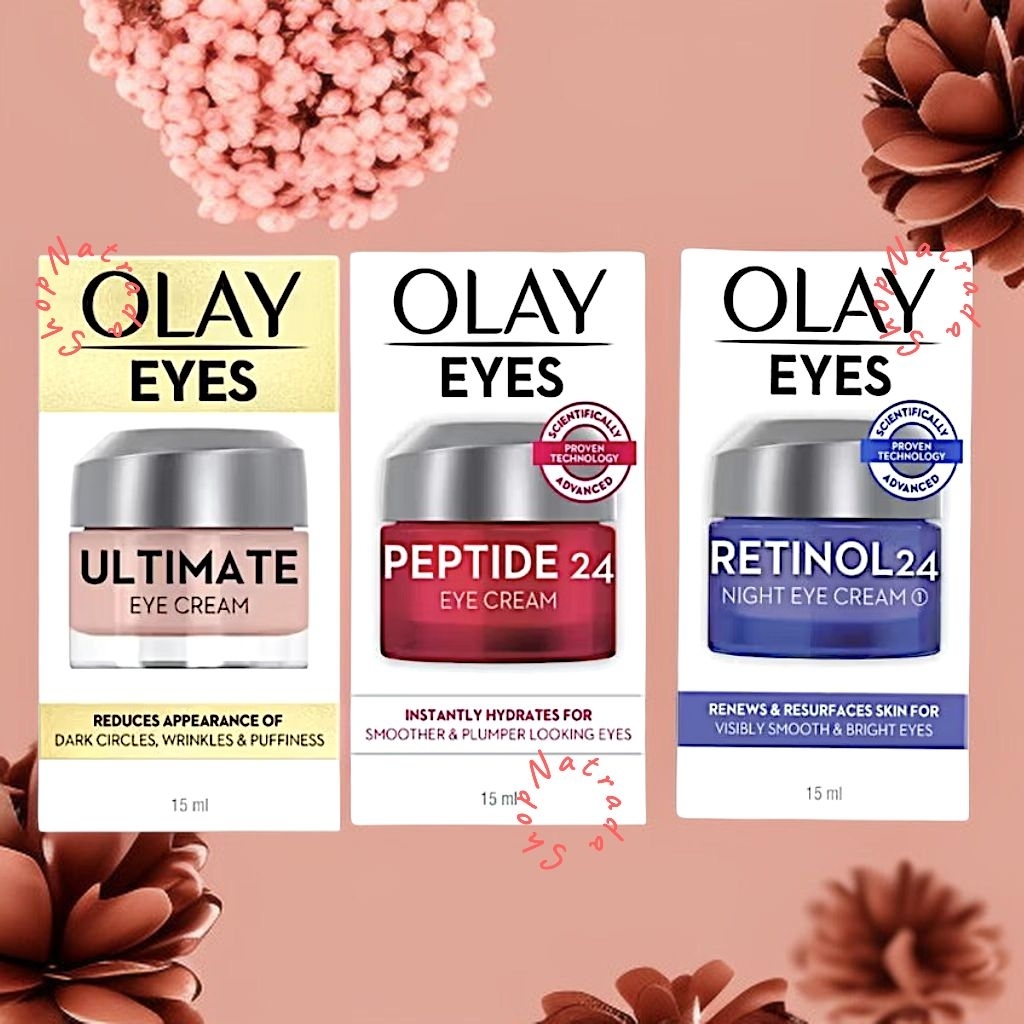 Olay Eye Cream 15ml ,Ultimate,Peptide24,Retinol24 มี3สูตร โอเลย์ อาย ครีม