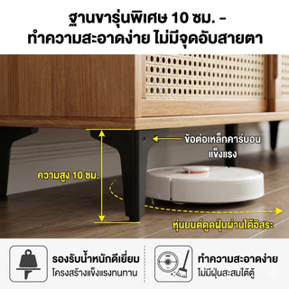🎋ตู้วางทีวี ชั้นวางทีวี ตู้ทีวีไม้ สามารถจัดเก็บของได้มาก วางทีวี55/65 นิ้วได้ รับน้ำหนัก 500KG
