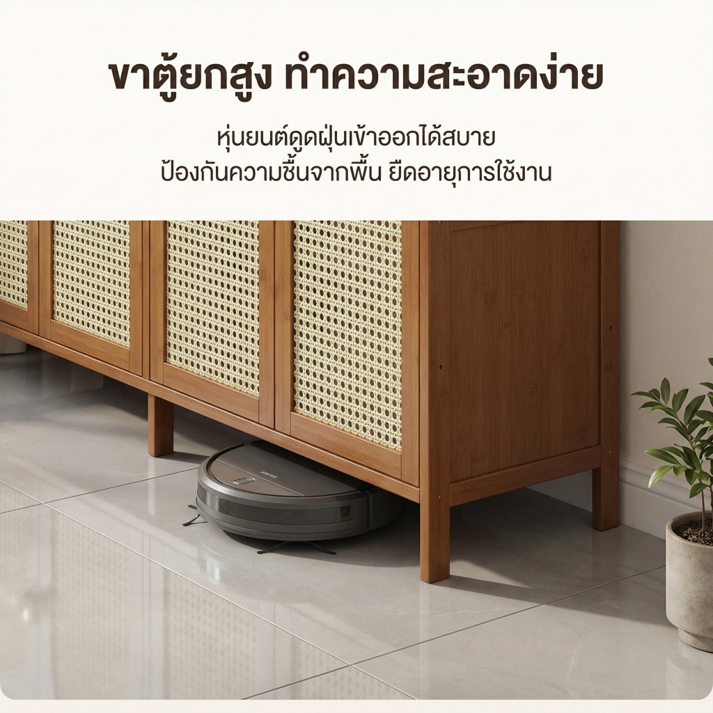 ตู้ไซด์บอร์ด เคาน์เตอร์บาร์กาแฟ วัสดุไม้แท้แบบหลายชั้น รองรับน้ำหนักได้สูงสุด50 กิโลกรัม มีให้เลือกหลากหลายขนาด รูปที่ 7