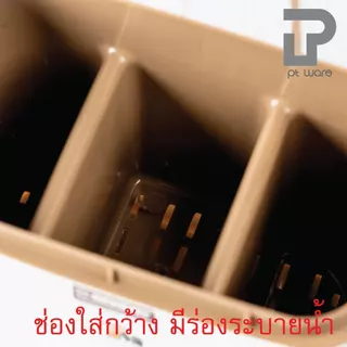 Keyway กล่องใส่ช้อนส้อมพลาสติก กล่องใส่ตะเกียบ พร้อมฝาปิดใส รุ่น KLC-103