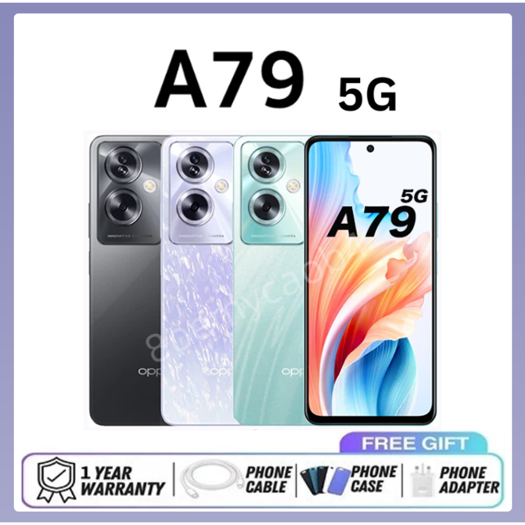 OPPO A79 5G (8+256GB) จอใหญ่ ชิปแรง Dimensity 6020 กล้อง 50MP ชาร์จไว 33W ของแท้ มีประกันศูนย์ 5 ปี