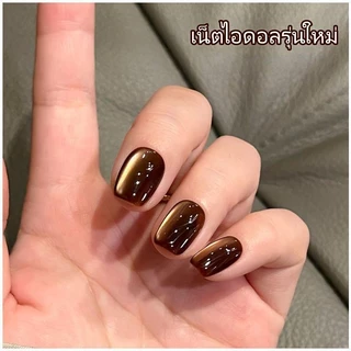 สีเจล ทาเล็บแคทอาย UV LED สีลูกแก้วเล็บเจล แคทอาย โทนน้ำตาลสีเงาสวย ติดทนนาน สีทาเล็บเจล สีแคทอาย