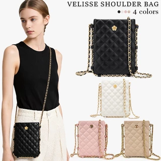 Mini Phone bag กระเป๋าสะพายข้างใส่มือถือ หนังPU สไตส์เกาหลี พร้อมโซ่ กระเป๋าสะพายข้างผู้หญิ (จัดส่งจากไทย）