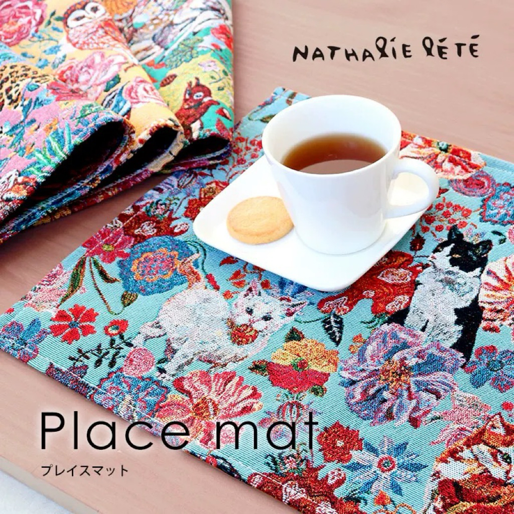 พร้อมส่งด่วน 🇹🇭 Nathalie Lete แผ่นรองจาน แผ่นรองอเนกประสงค์ ลายภาพวาดศิลปินฝรั่งเศส งานทอสวยละเอียด ตกแต่งโต๊ะอาหาร/บ้าน