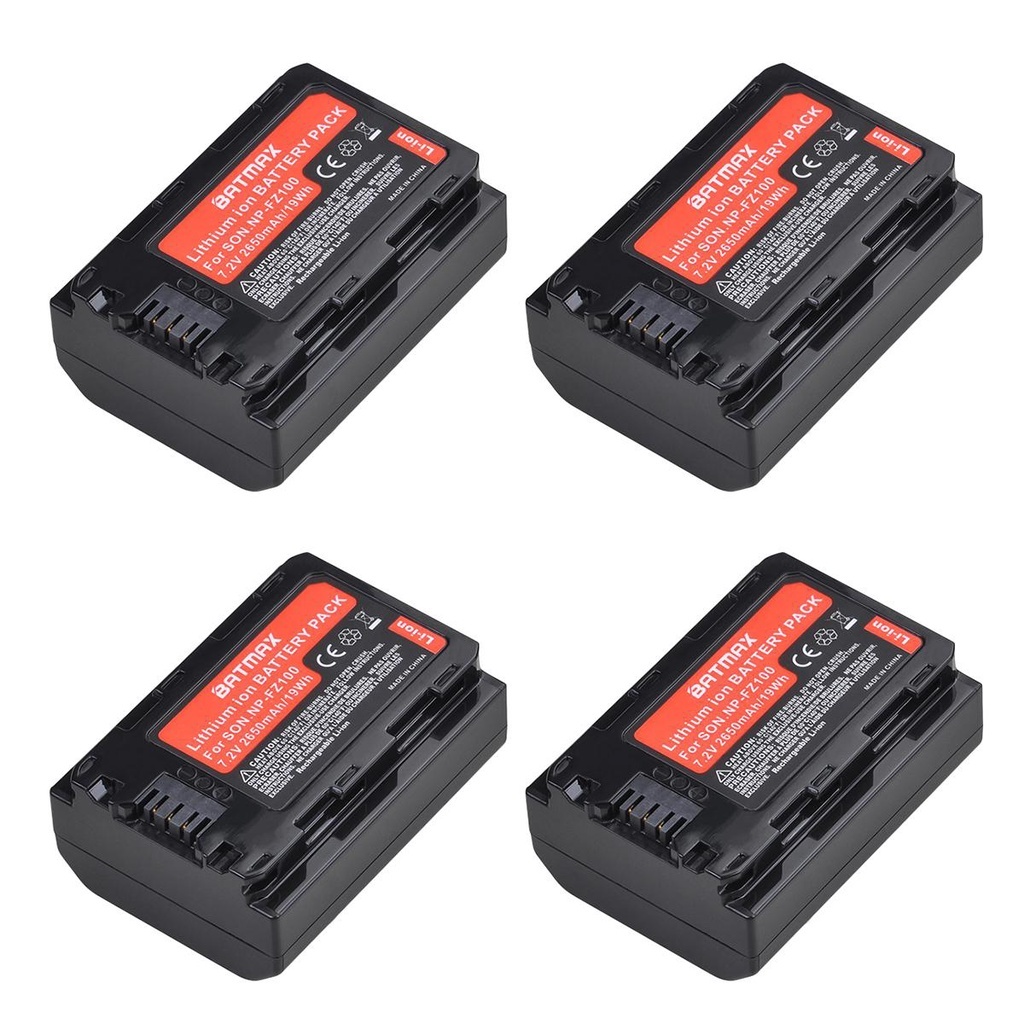Batmax 2650MAh แบตเตอรี่กล้อง FZ100 NP สำหรับ Sony Alpha 9 A9 9R A9R,ILCE-9,NP-FZ100 Iii,A7R Iii,A9,