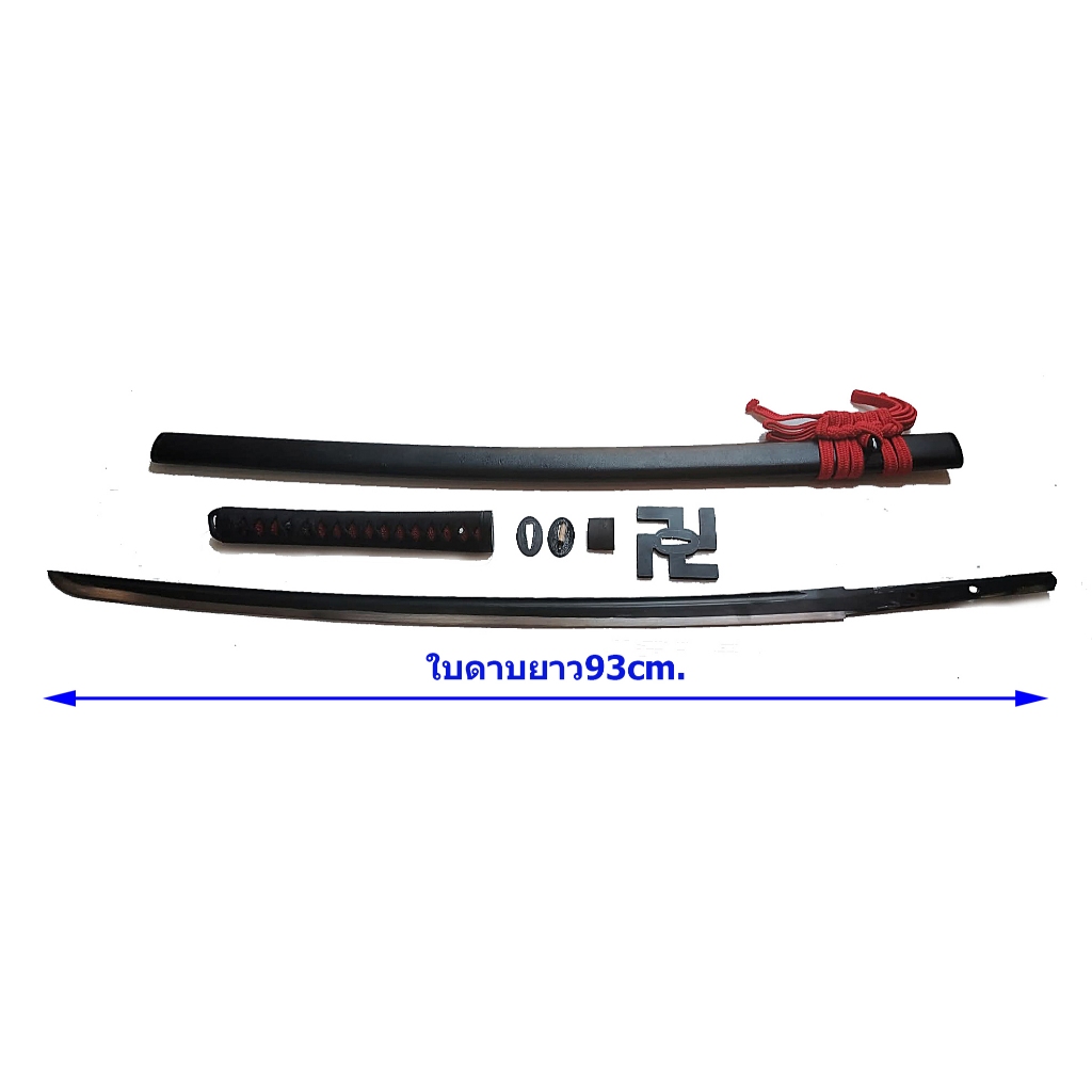 ดาบซามูไร คาตานะใบดาบโลหะลับคม ใบดาบยาว 93cm. ความยาวรวม105cm. งานพรีเมี่ยม มือสองจากญี่ปุ่น Iaito k