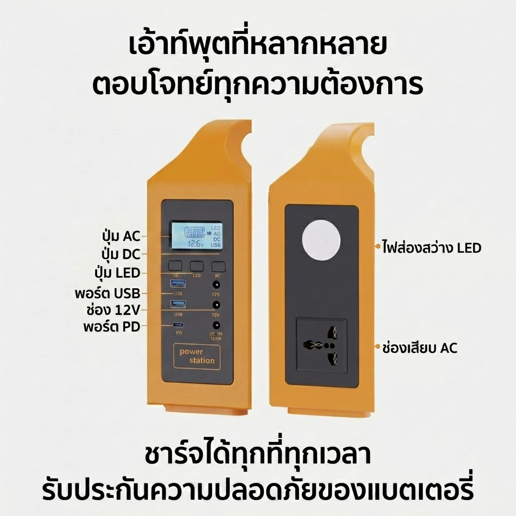 Power Station 1200W 220V กล่องสำรองไฟแคมป์ปิ้ง thumbnail 4