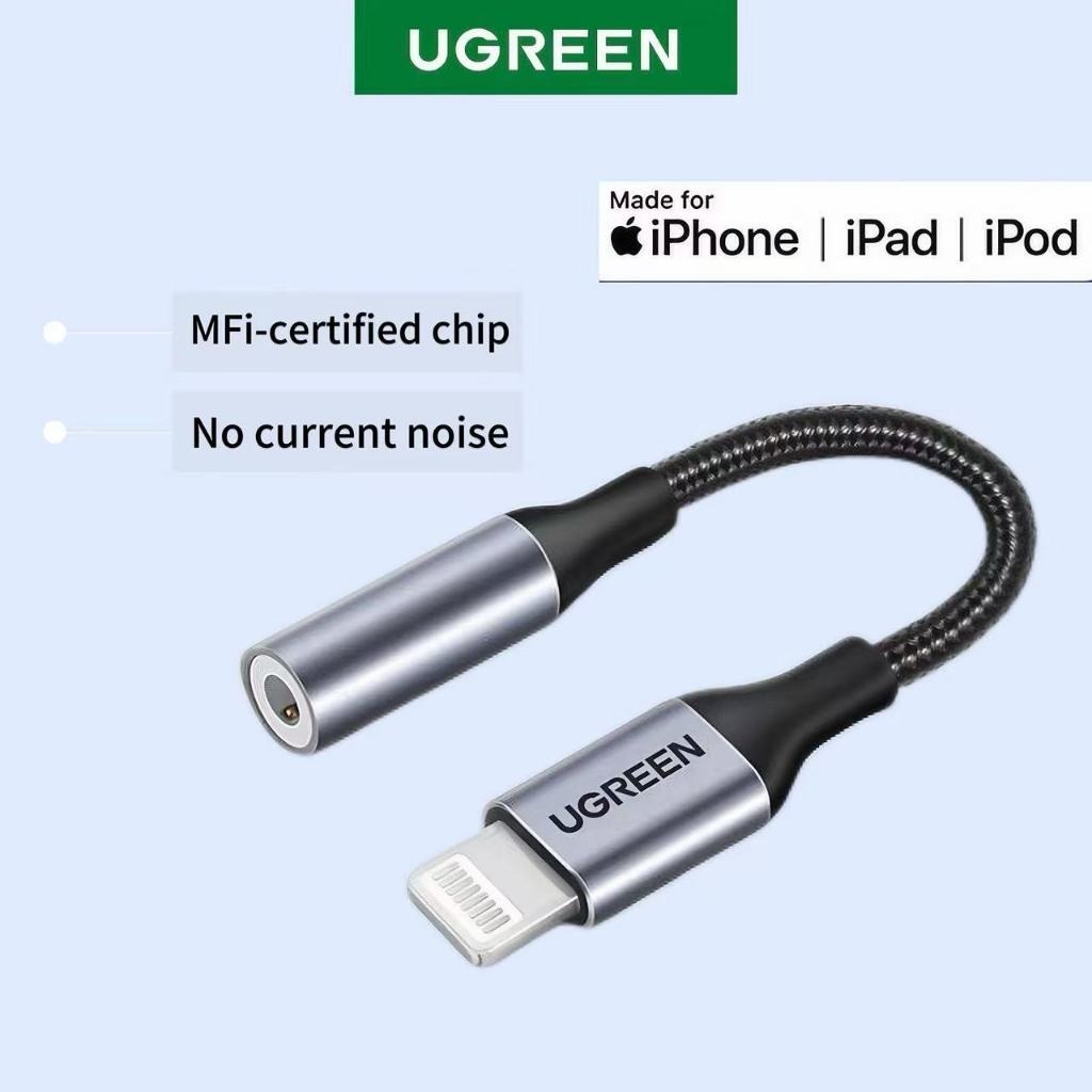 UGREEN MFi Certification 3.5mm adapter สำหรั ไม่มีเสียงรบกวน for 14 Pro Max Connect Bluetooth