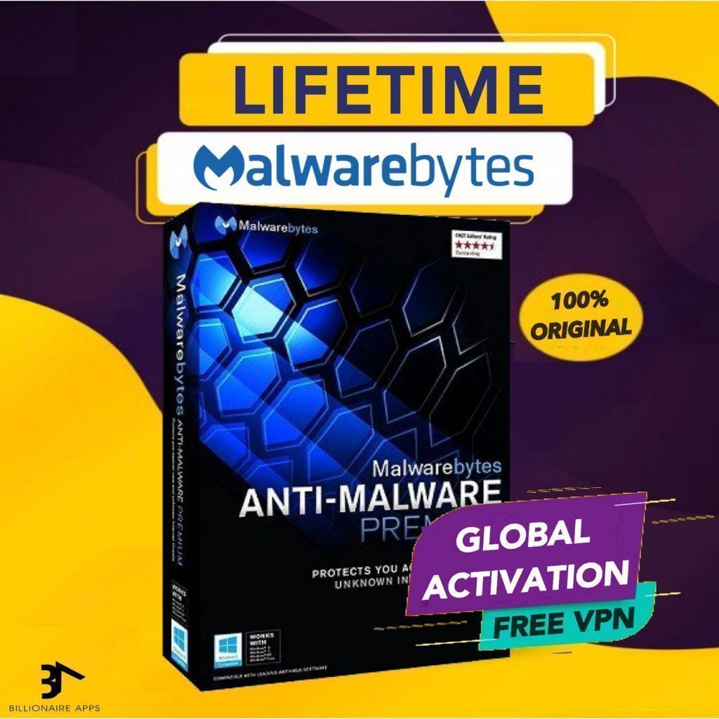 Malwarebytes Premium Antivirus 1 Device LIFETIME GENUINE ORIGINAL
