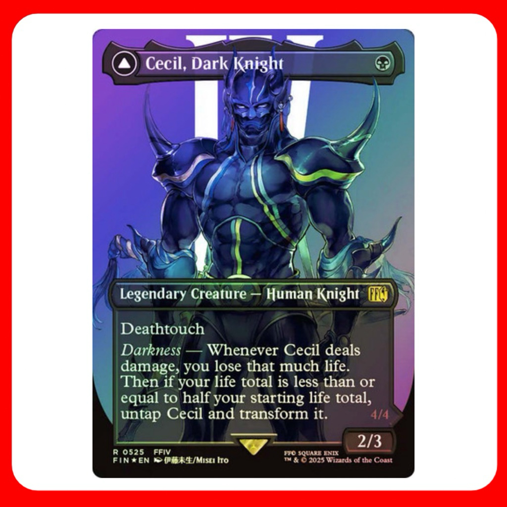 [MTG] Cecil, Dark Knight [FIN] [BLACK] [RARE] [Surge FOIL] [ENG] (การ์ดเมจิค / Magic the Gathering)