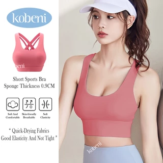 ⭐KOBENI⭐สปอร์ตบรา Sport Bra สปอร์ตบราตะขอหลัง มีฟองน้ำเย็บติด กระชับ เก็บทร ดีไซน์สวย เซ็กซี่