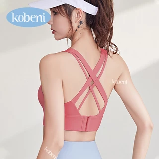 ⭐KOBENI⭐สปอร์ตบรา Sport Bra สปอร์ตบราตะขอหลัง มีฟองน้ำเย็บติด กระชับ เก็บทร ดีไซน์สวย เซ็กซี่