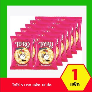 Toro โตโร่ ขนม ข้าวโพดป๊อปคอร์นคลุกน้ำตาลและเนย 25 กรัม x 12 ซอง