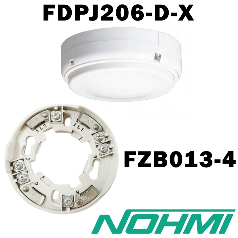 FDPJ206-D-X + ฐาน (FZB013-4) HEAT DETECTOR Class2 (ต่อLampได้) สี NAW ″NOHMI″