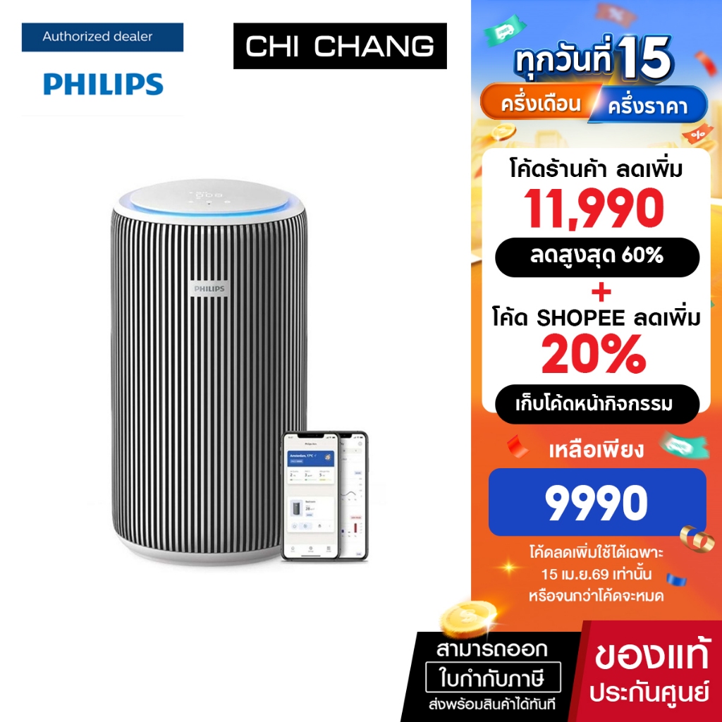 Philips Air Purifier AC3220/10 เครื่องฟอกอากาศ AC3220/10  135 ตร.ม