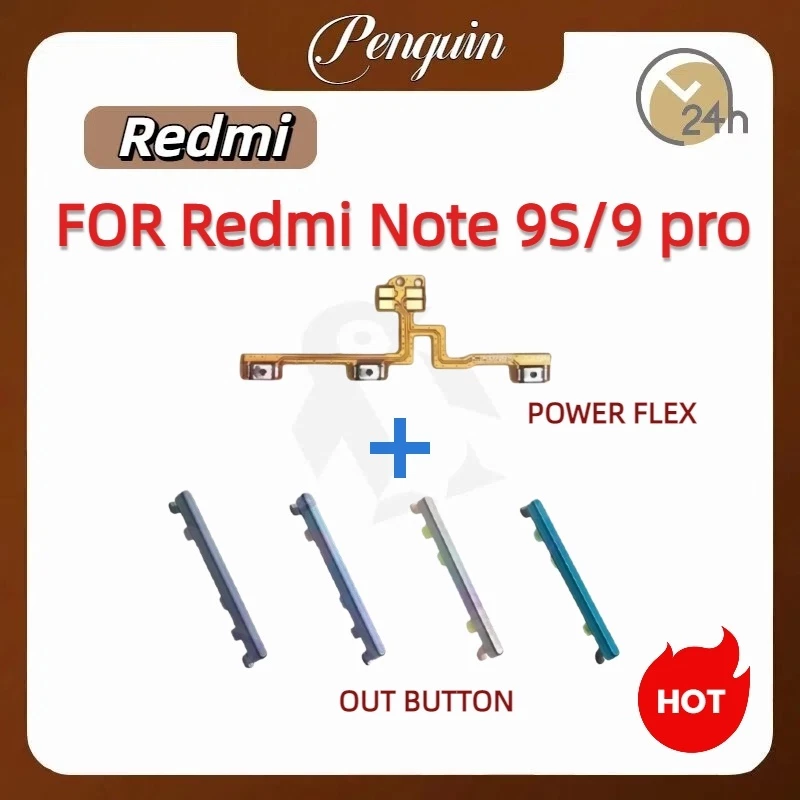 แพรสวิทปิดเปิดเร่งเสียง-ลดเสียง (Power ON-Off + Volume) Xiaomi Redmi Note 9s / 9 Pro