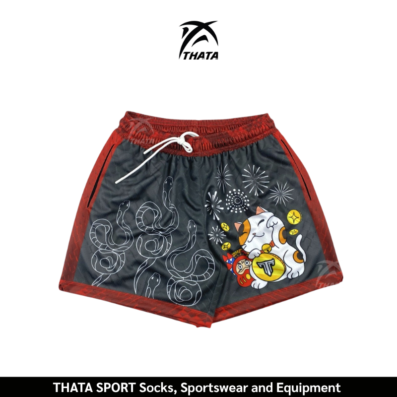 THATA Basketball Shorts กางเกงบาสเกตบอล THATA Mutelu lifestyle รุ่น LSC25 งูแมว นำโชค
