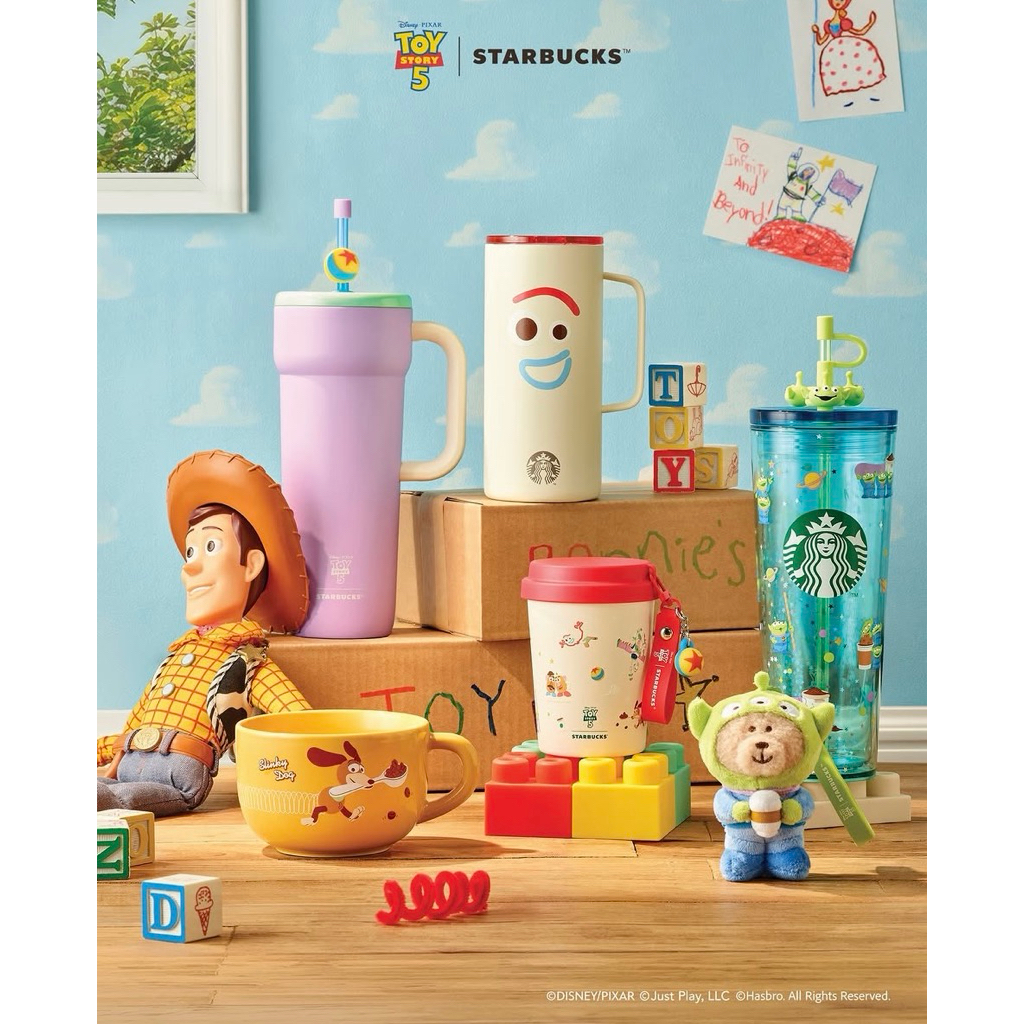 (สินค้าพร้อมส่งบางชิ้น)แก้วStarbucks x Disney Pixar Toy Story 5