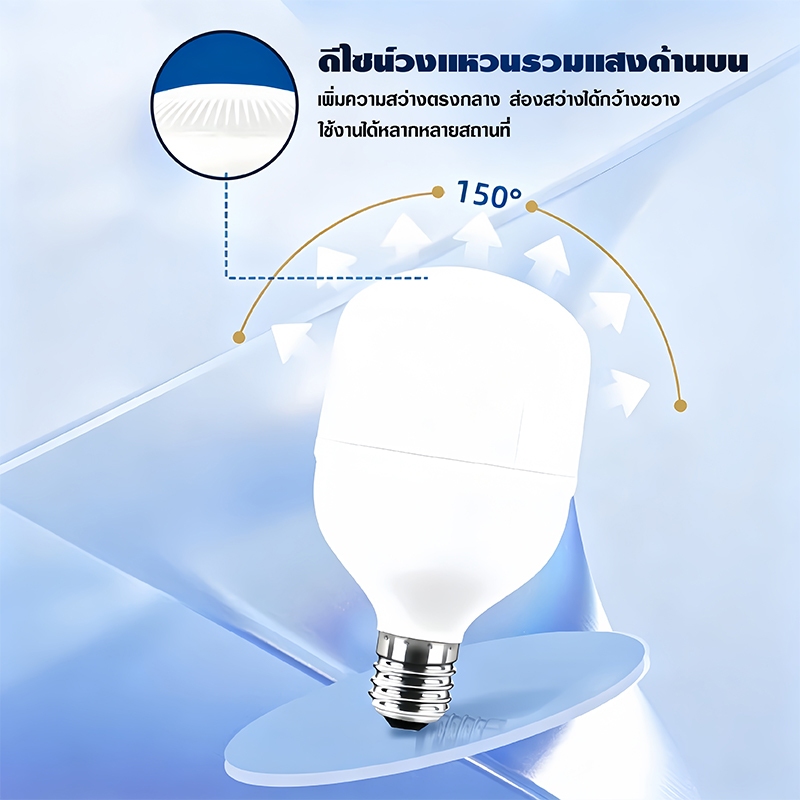 หลอดไฟ LED ทรงกระบอก แสงขาว ขั้ว E27 48W 58W 68W 88W ประหยัดไฟ สว่างสูง ราคา ถูกที่สุด ดีลบีเคเค แกลเลอรีภาพที่ 2
