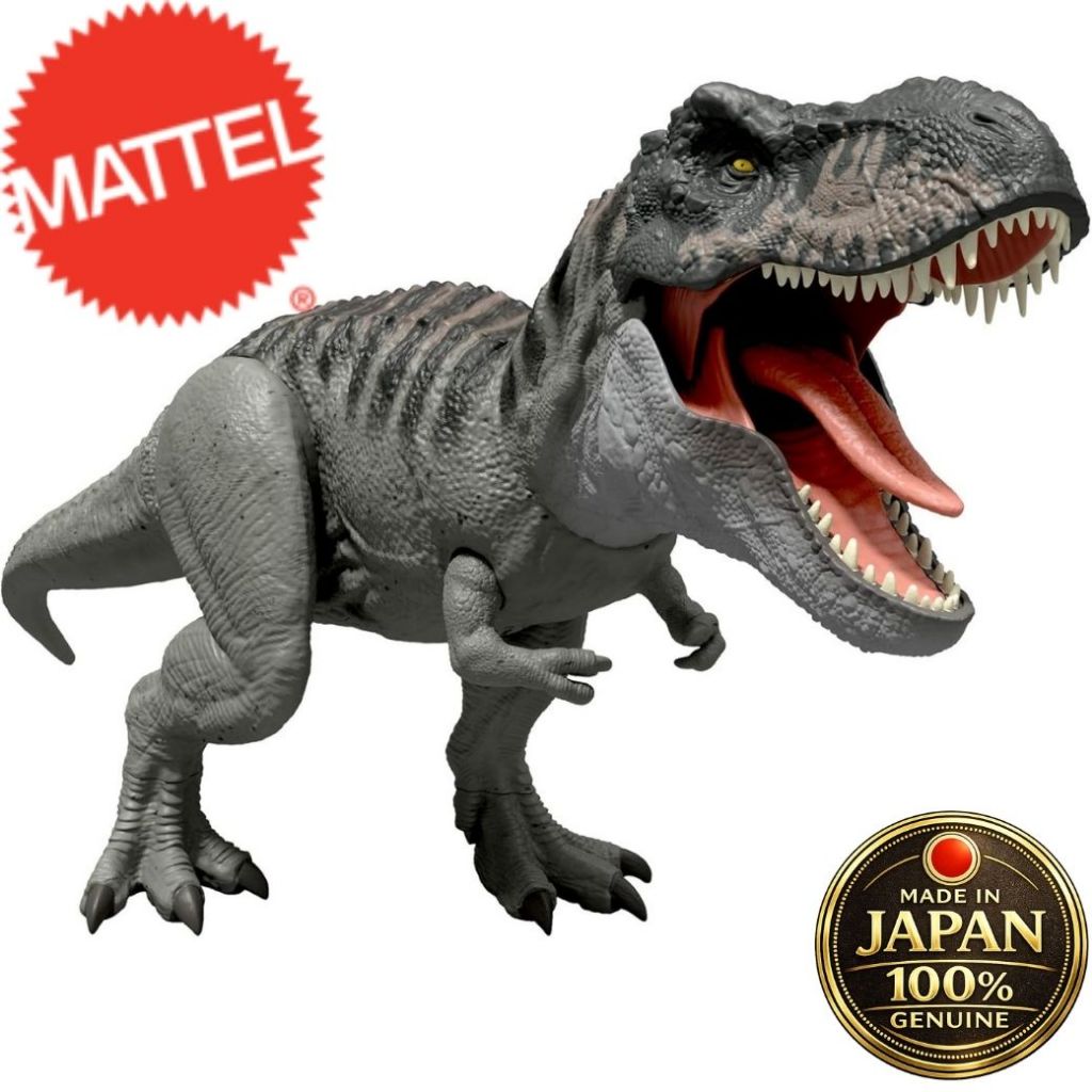 Jurassic World T-Rex Mattel ของเล่นไดโนเสาร์ มีเสียง มีไฟ ขยับได้ Jurassic World Play แท้ญี่ปุ่น