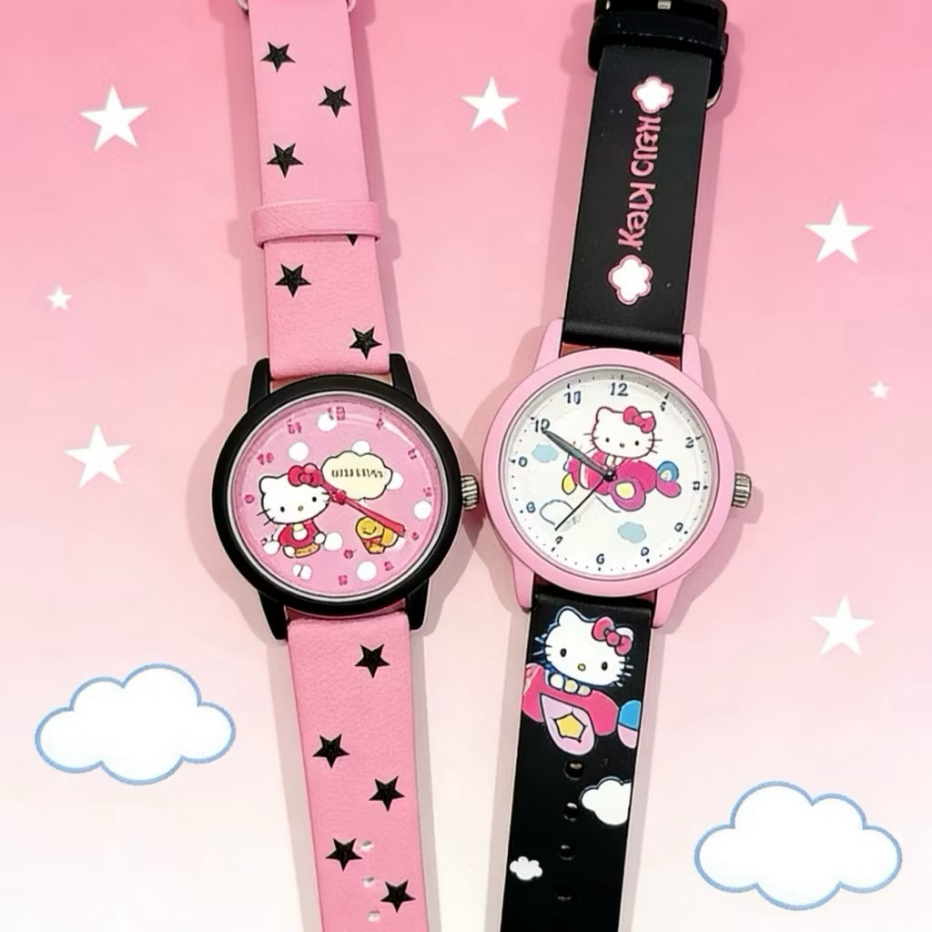 พร้อมส่งใน 🇹🇭ทันที นาฬิกาข้อมือ Hello Kitty แบบเช็คการ์ดระบุลาย รูปที่ 5