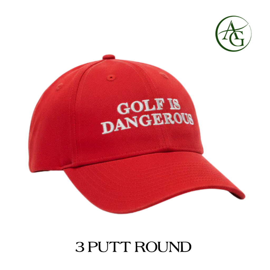 3PUTTROUND หมวก Golf Is Dangerous Cap สี Red