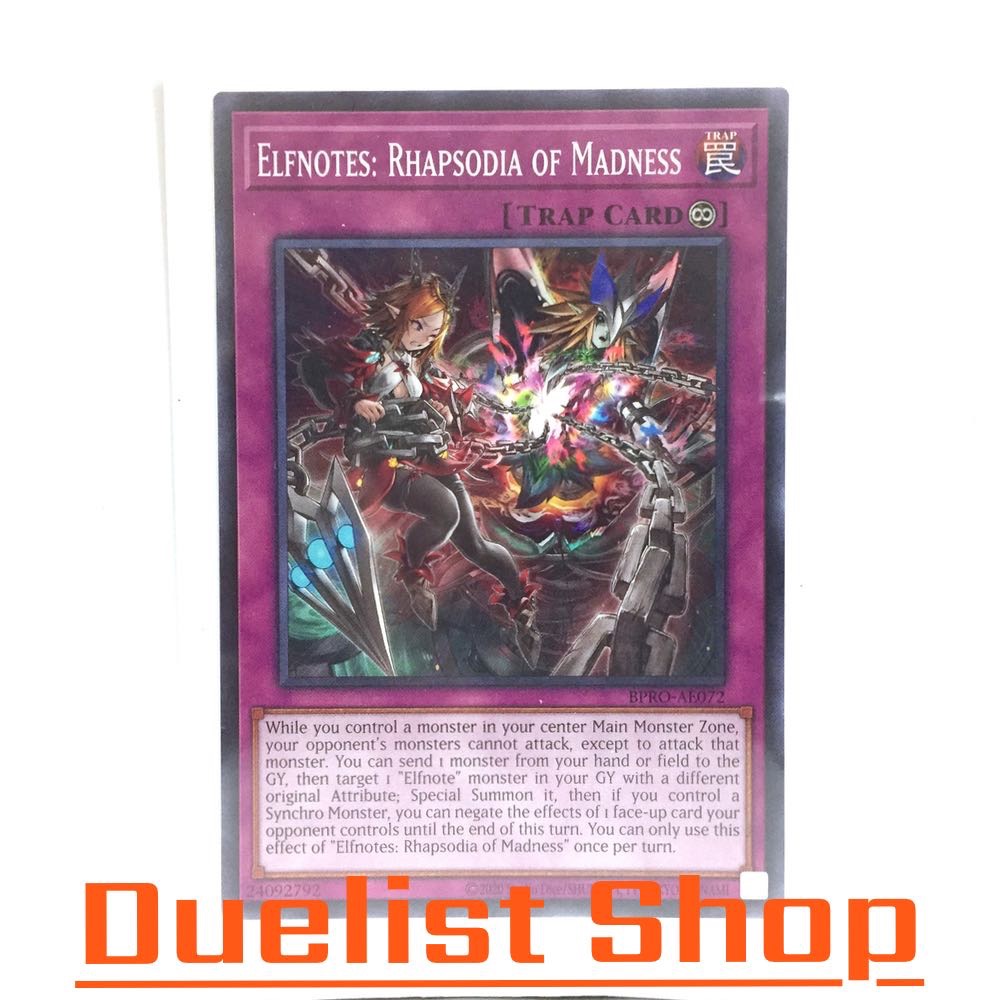 Elfnotes- Rhapsodia of Madness (N) Trap [Continuous] ชุด BPRO-AE072 การ์ดยูกิโอ (Yu-Gi-Oh!) OCG Asia EN