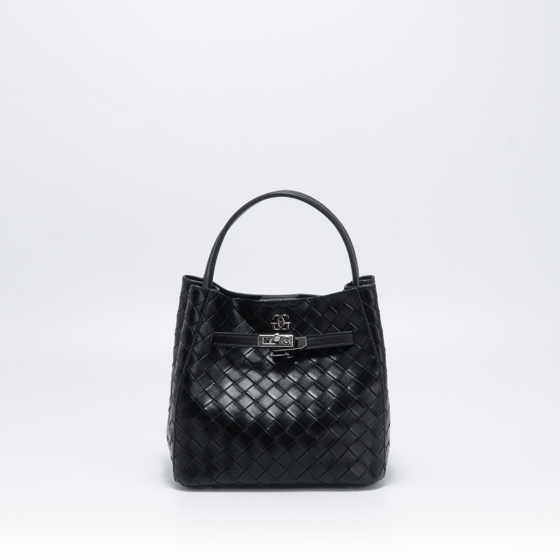 [ LoveGood ] Weava กระเป๋าหนังวัวแท้ลายสาน ทรงถัง Bucket ไซส์ 7.7" มาพร้อม Insert Bag และสายสะพายยาว