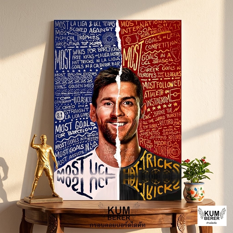 Cristiano Ronaldo CR7 โปสเตอร์ กรอบลอยติดผนัง