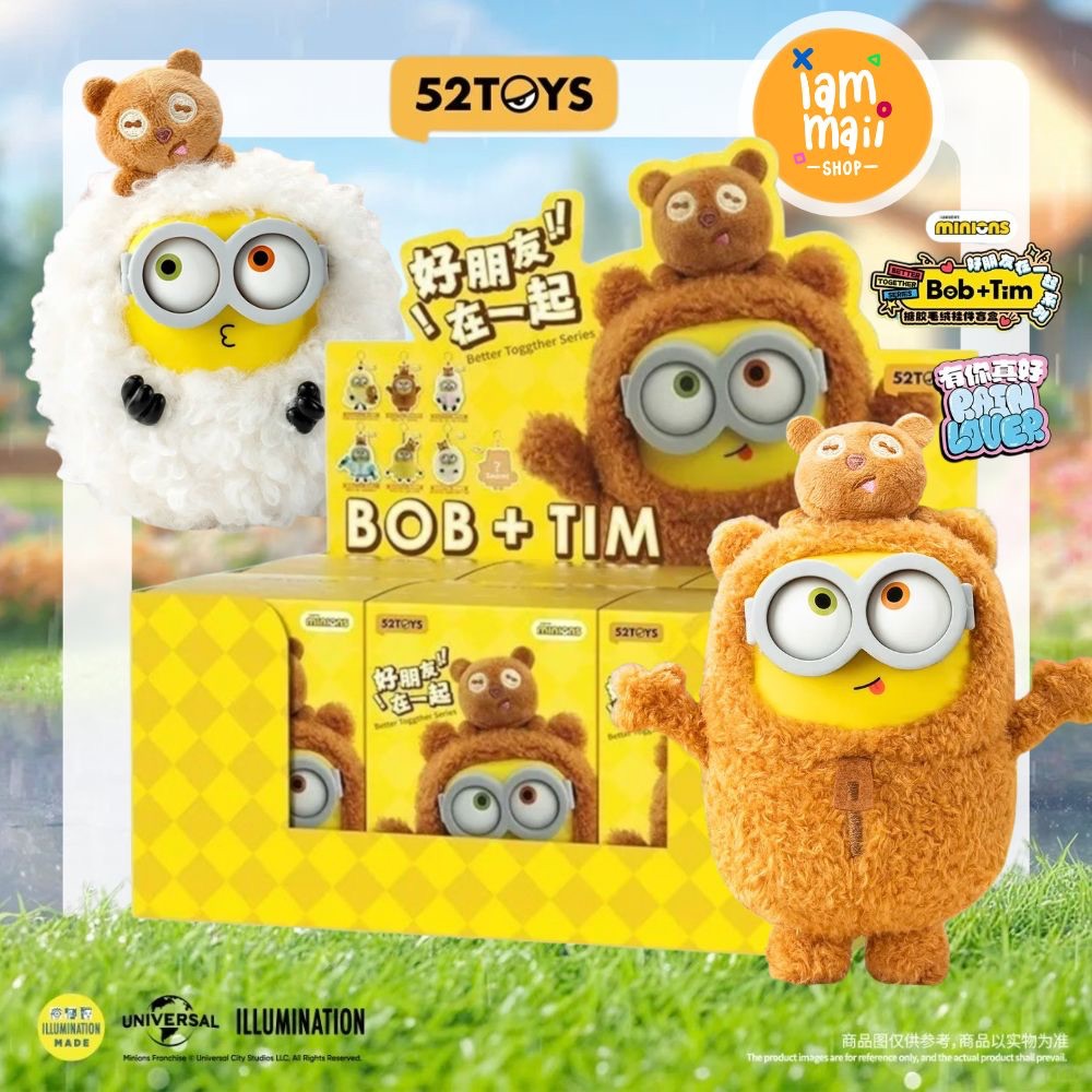 [ยกกล่อง] 52TOYS Minions Bob&Tim Better Together Keychain พวงกุญแจ พร้อมส่งจากไทย