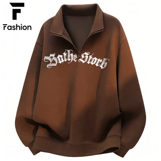 เกาหลีเรียบหรู เสื้อสเวตเตอร์คู่รัก เสื้อฮู้ด Unisex เนื้อนุ่มพิเศษ ทรงโอเวอร์ไซส์ฟรีไซส์ ราคาถูก ส่งฟรี