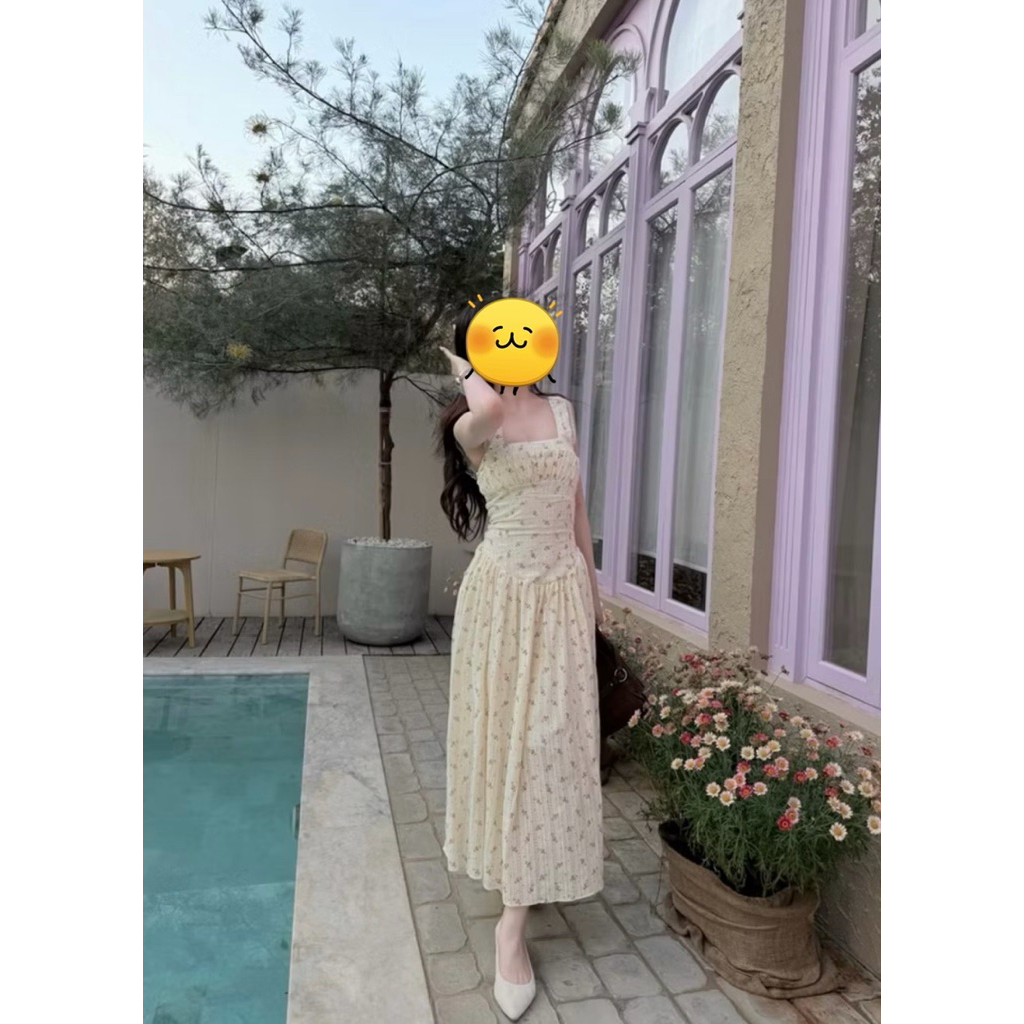 พร้อมส่ง Honey dress เดรสยาวลูกไม้ - G2N.clothshop