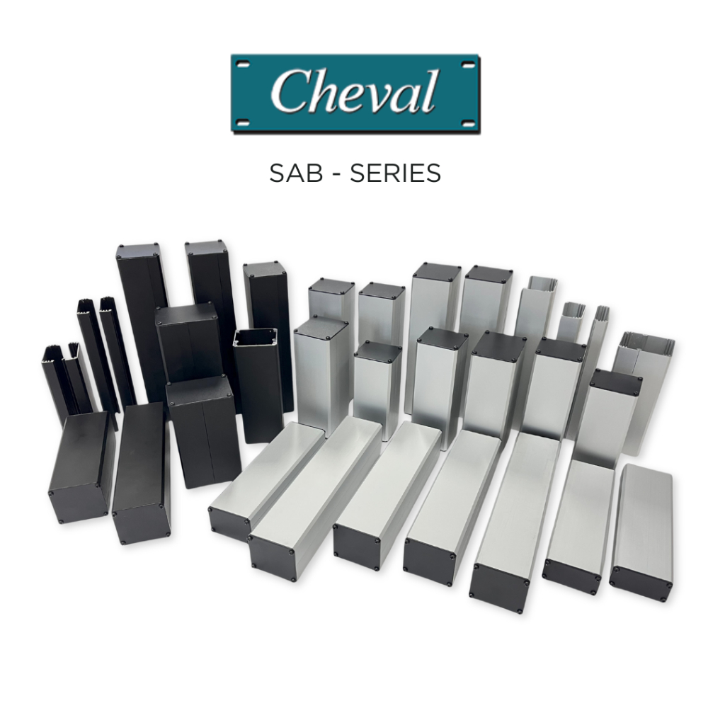 SAB Series กล่องอลูมิเนียมอเนกประสงค์ ขนาดเล็ก สำหรับงาน DIY อิเล็กทรอนิกส์ - พร้อม PCB Mounting