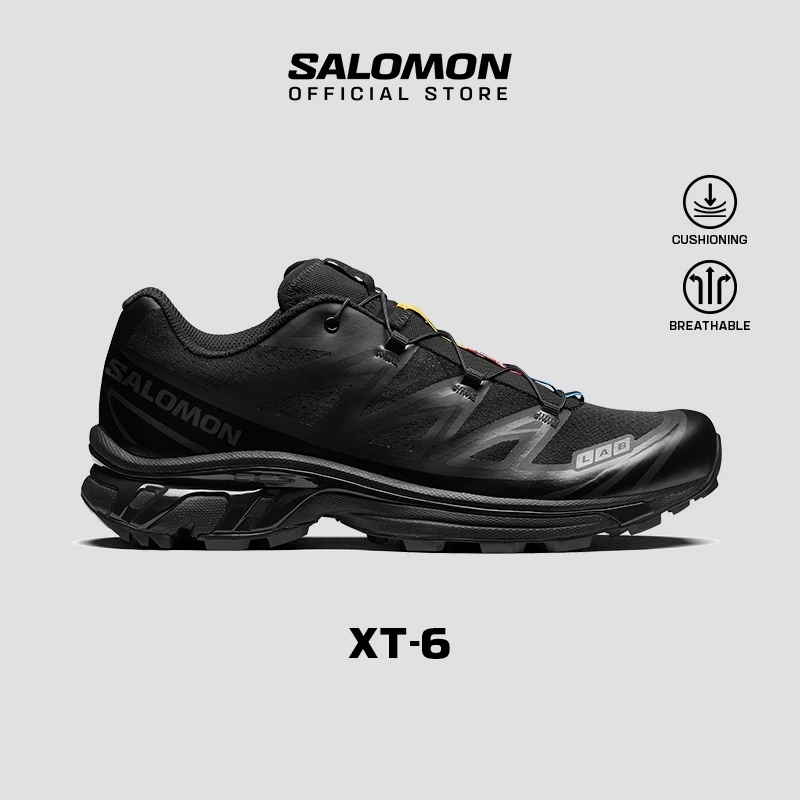 SALOMON XT-6 Black Phantom Unisex Sportstyle Sneakers รองเท้าสนีกเกอร์ L41086600 Official Store
