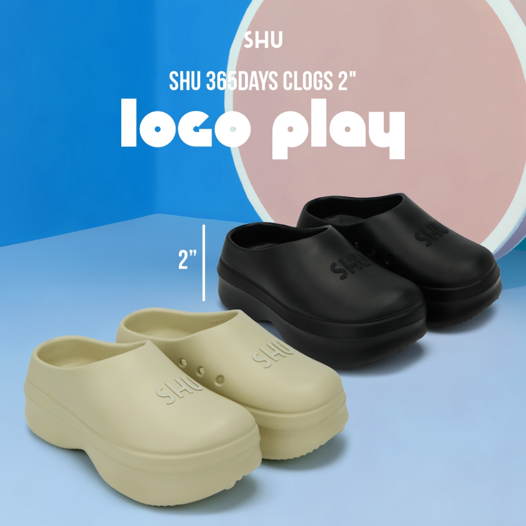 SHU 365DAYS CLOGS 2" LOGO PLAY