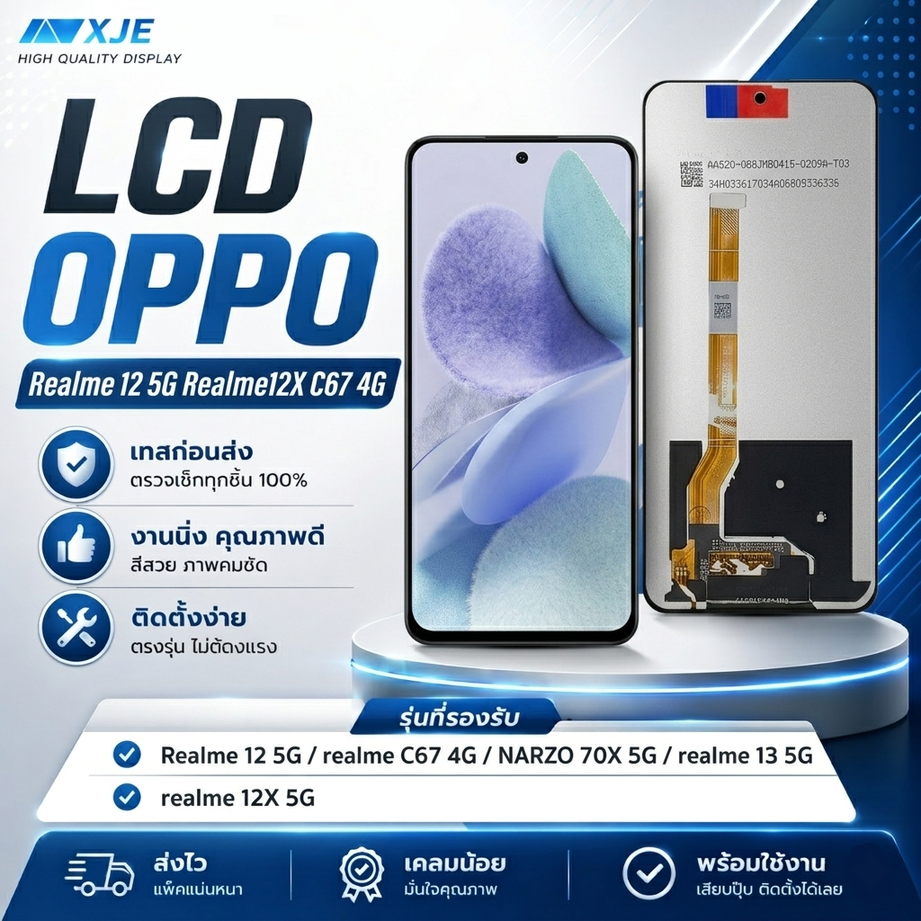 หน้าจอ XJE realme 12 5G/realme C67 4G /NARZO 70X 5G/realme 13 5G realme 12X 5G