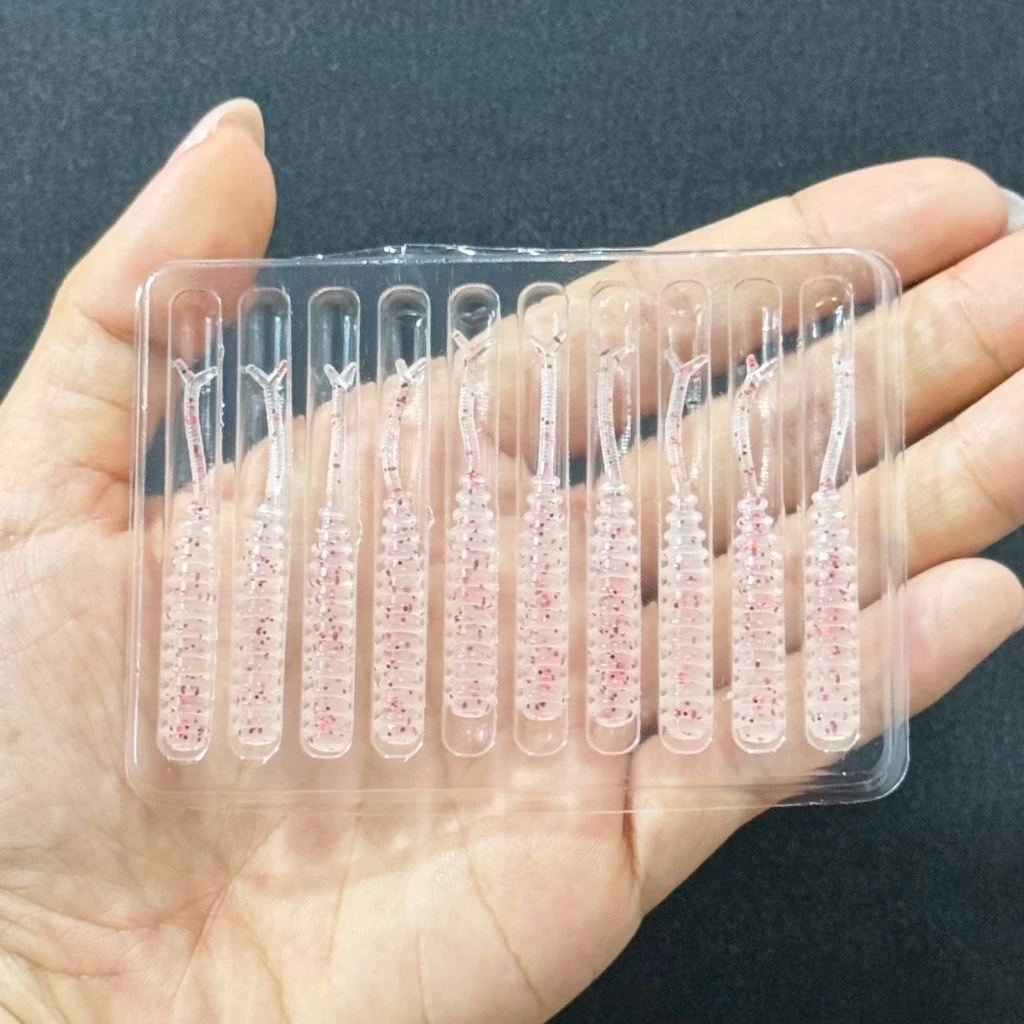 เหยื่อยางอาจิ หนองยางอาจิ Aji 10ชิ้น/แพ็ค มีให้เลือก 5สี ยาว4.5cm