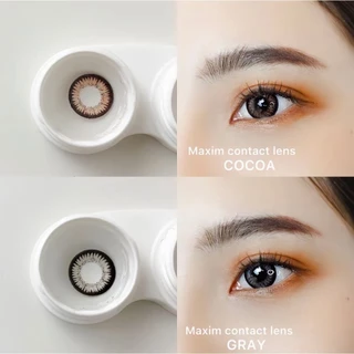 maxim คอนแทคเลน์สี รายเดือน รุ่นตาสวย กล่องสีฟ้า (1กล่อง 1 คู่) รุ่นตาสวย 1 แถม 1