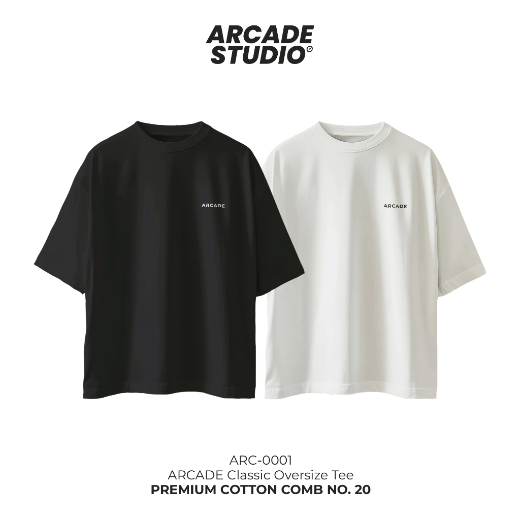 [พรี 4 วัน] ARCADE เสื้อ Classic Tee (ARC-0001) / เสื้อ Oversize เนื้อผ้า 100% Cotton Comb 190 GSM