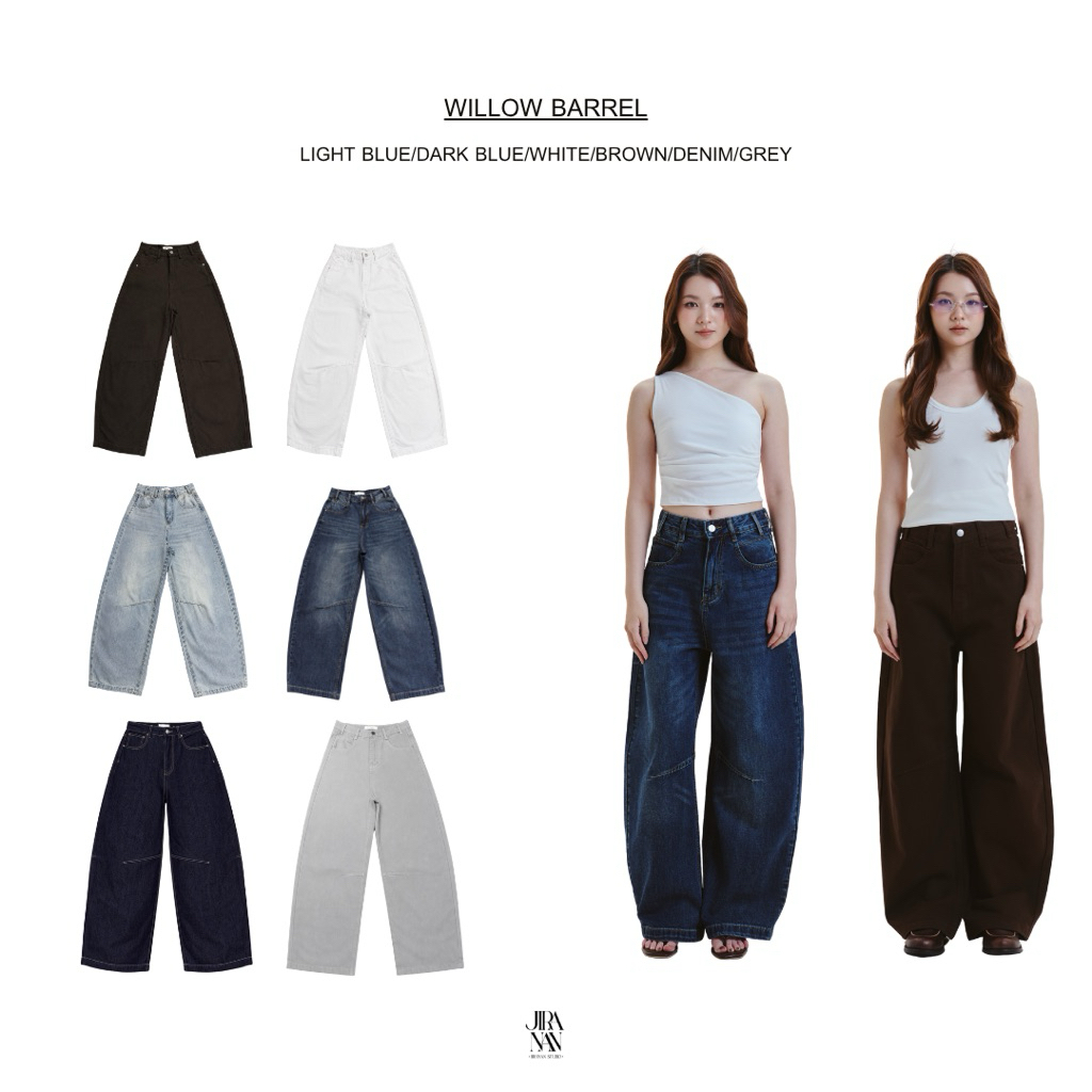 JS1666 - ขากระบอก Willow Barrel Jeans