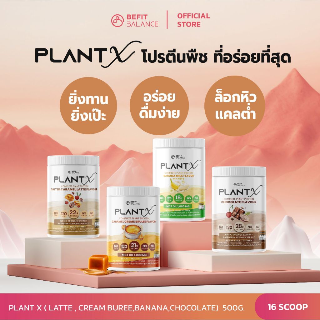 BEFITBALANCE Set 4 Plant X โปรตีนพืชสำหรับผู้หญิง แคลต่ำ  No Soy