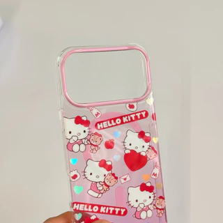 Popphone IP17promax 17pro SamsangS24U S23U S25U เคสใสไลสี kitty รองรับแม่เหล็กชาร์จ for 15 13promax 14pm 15pm 16pm 17