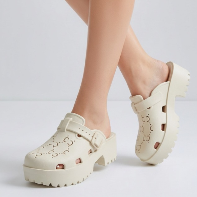 Gpatt : Luxury Sister Style Loafer 2024 รองเท้าแตะสวมแฟชั่นเกาหลีพรีเมี่ยม สวมใส่สบาย ลายตัวอักษรซี ใหม่ล่าสุด รองเท้า