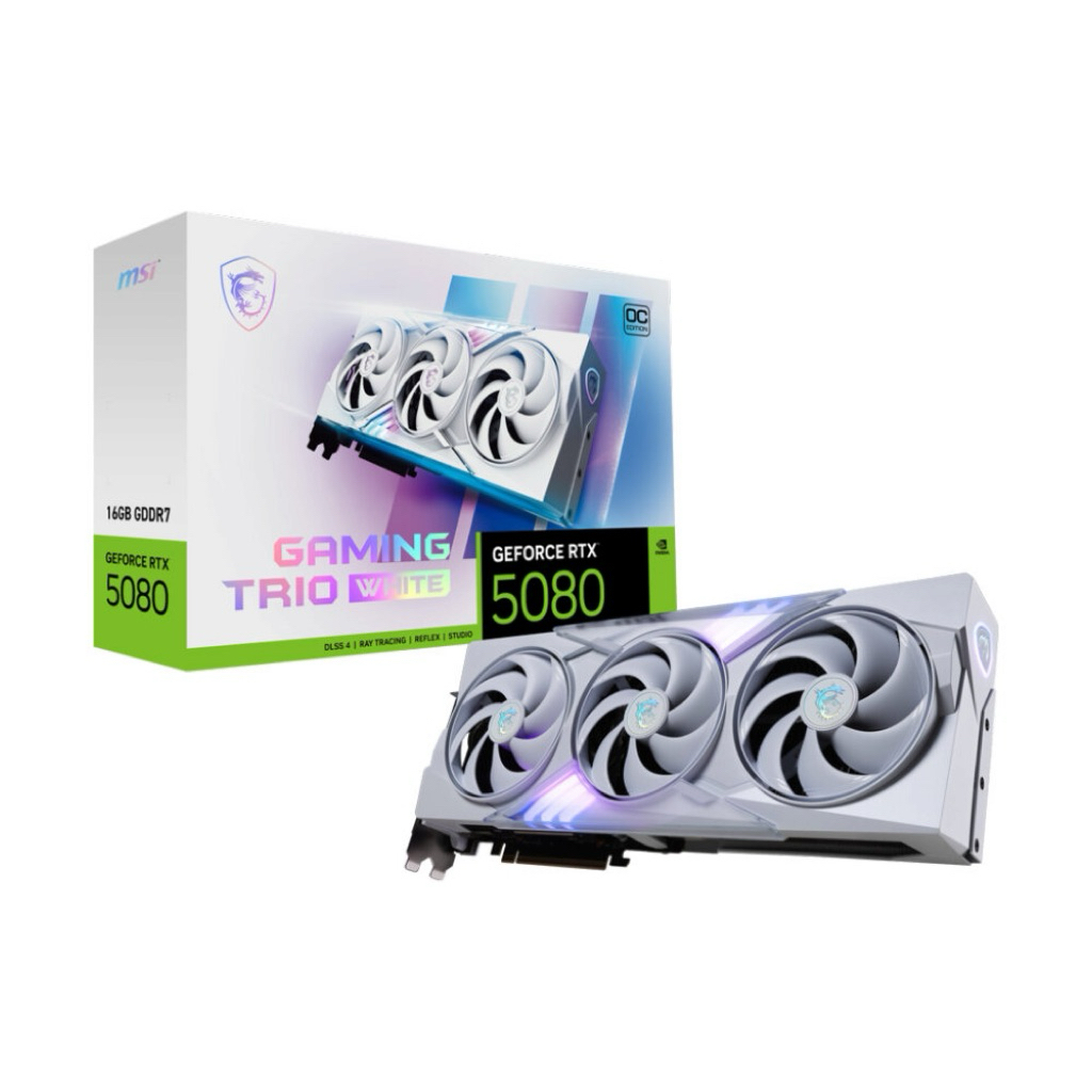 RTX5080/16GB MSI GAMING TRIO WHITE (OC/D7) ประกัน advice 15 มกราคม 2572 สภาพสวยกริ้ปไร้ตำหนิ