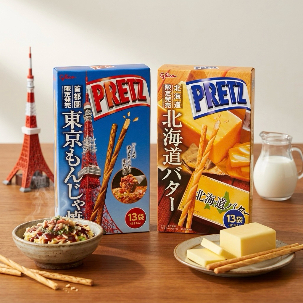 พร้อมส่งในไทย Pretz แท่งใหญ่ 1 กล่องมี 13แท่ง หิ้วตรงจากญี่ปุ่น