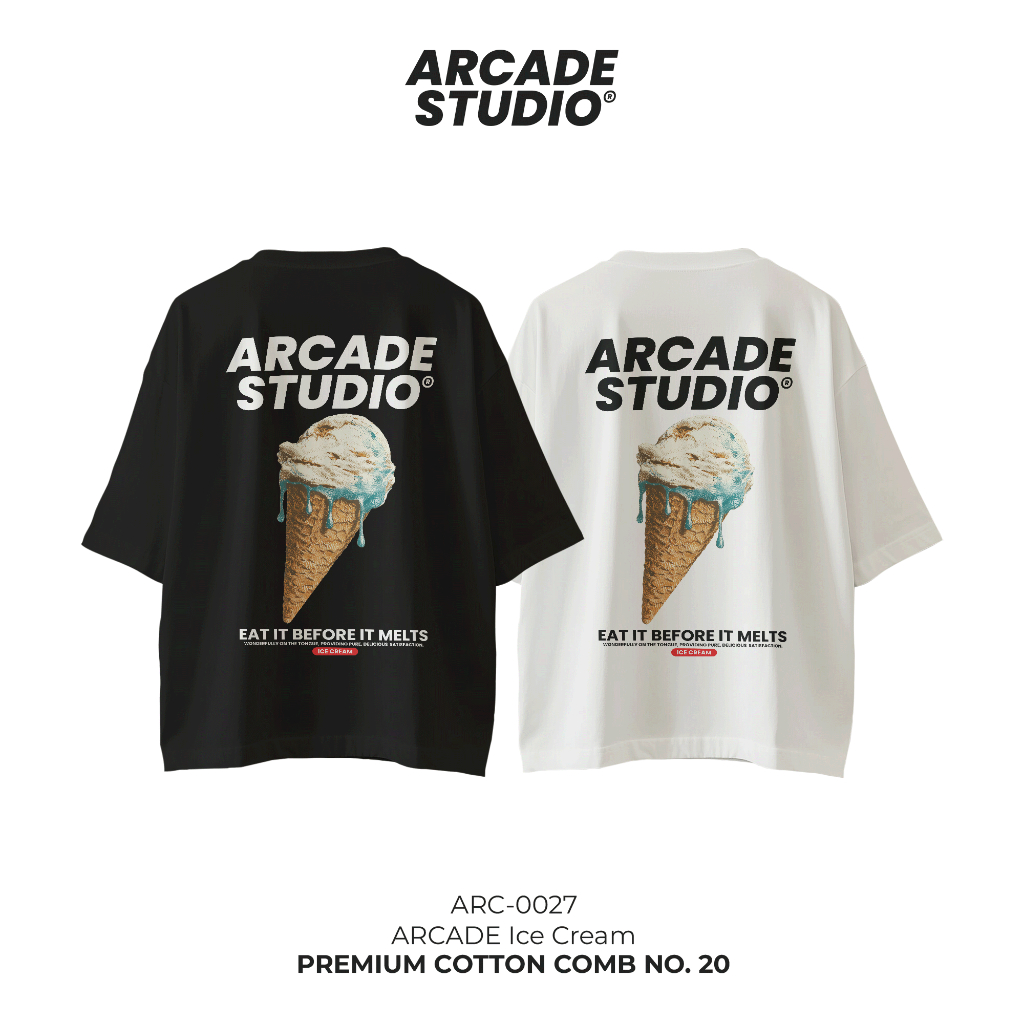 [พรี 4 วัน] ARCADE เสื้อ Ice Cream (ARC-0027) / OVERSIZE COTTON COMB 20