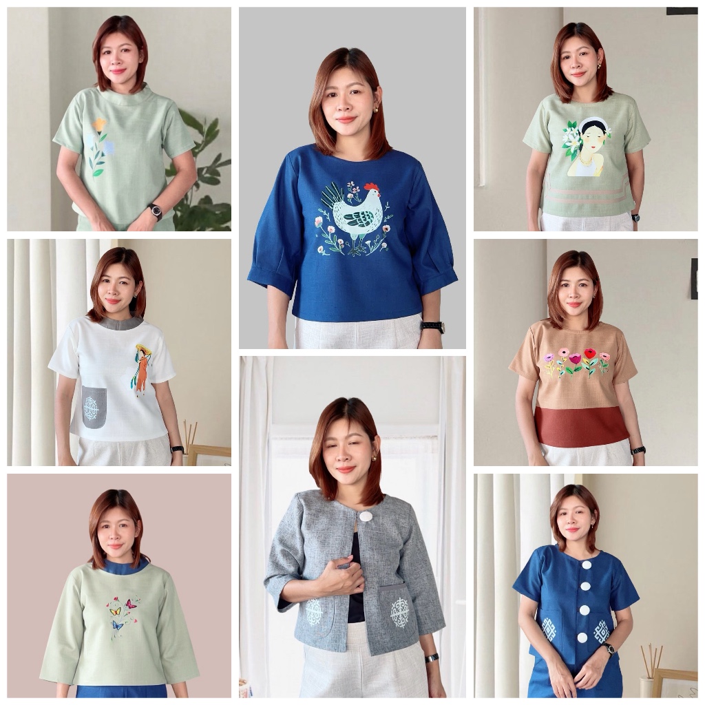 เสื้อใยกัญชงลินิน งานอัดกาว สกรีนพิมพ์ลายบนผ้าสวย สีแน่นไม่ลอก งานสั่งตัดตามออเดอร์เท่านั้น