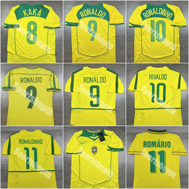 RETRO เสื้อฟุตบอล ทีมชาติ uราซิล ย้อนยุค หลายปี เบอร์ชื่อ มีให้เลือกตามปี